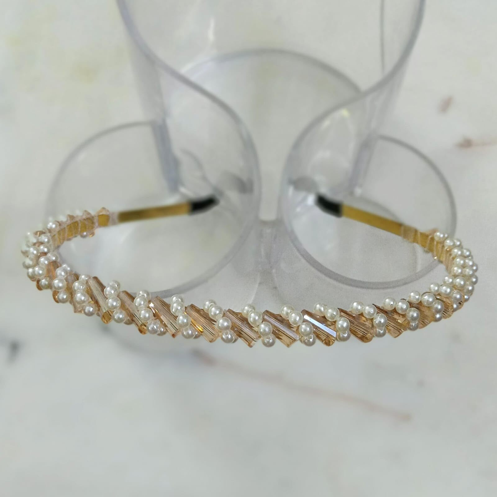 DEEPTI CHANDNA DESIGNS Beautiful HandCrafted Hairbands Studded with Pearls and Crystal for Girls & Women