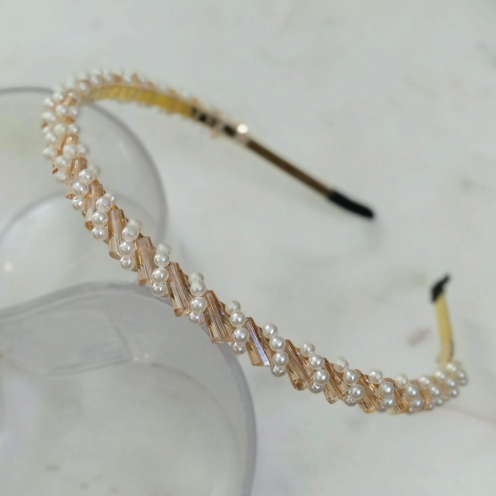 DEEPTI CHANDNA DESIGNS Beautiful HandCrafted Hairbands Studded with Pearls and Crystal for Girls & Women