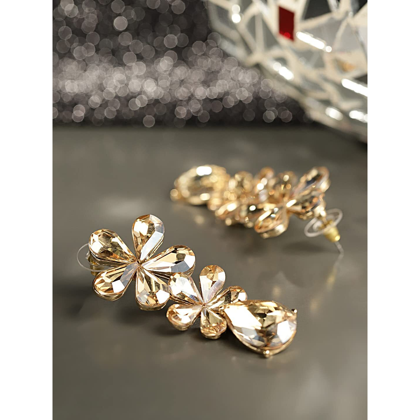 YouBella Jewellery Valentine Collection AAA Swiss Zircon Earings Fashion Earrings for Girls and Women (Wine)