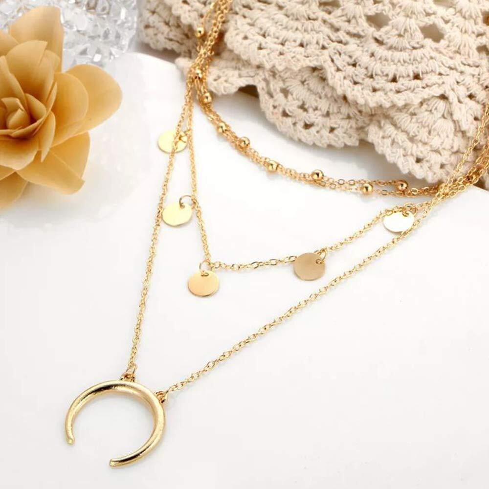 Jewels Galaxy Gold Plated Multi Strand Necklace For Women/Girls (Style 12) (CT-NCKCS-44085)