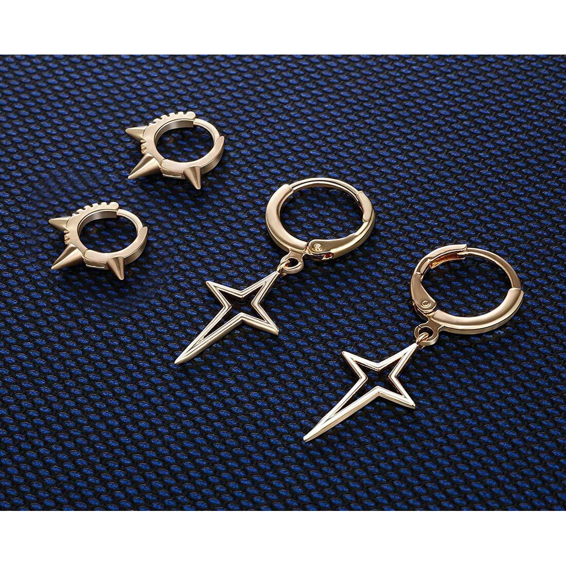 Jewels Galaxy Marvelous AD Gold Plated Multi Designs 9 Pair of Earrings For Women/Girls (JG-PC-G-8644)