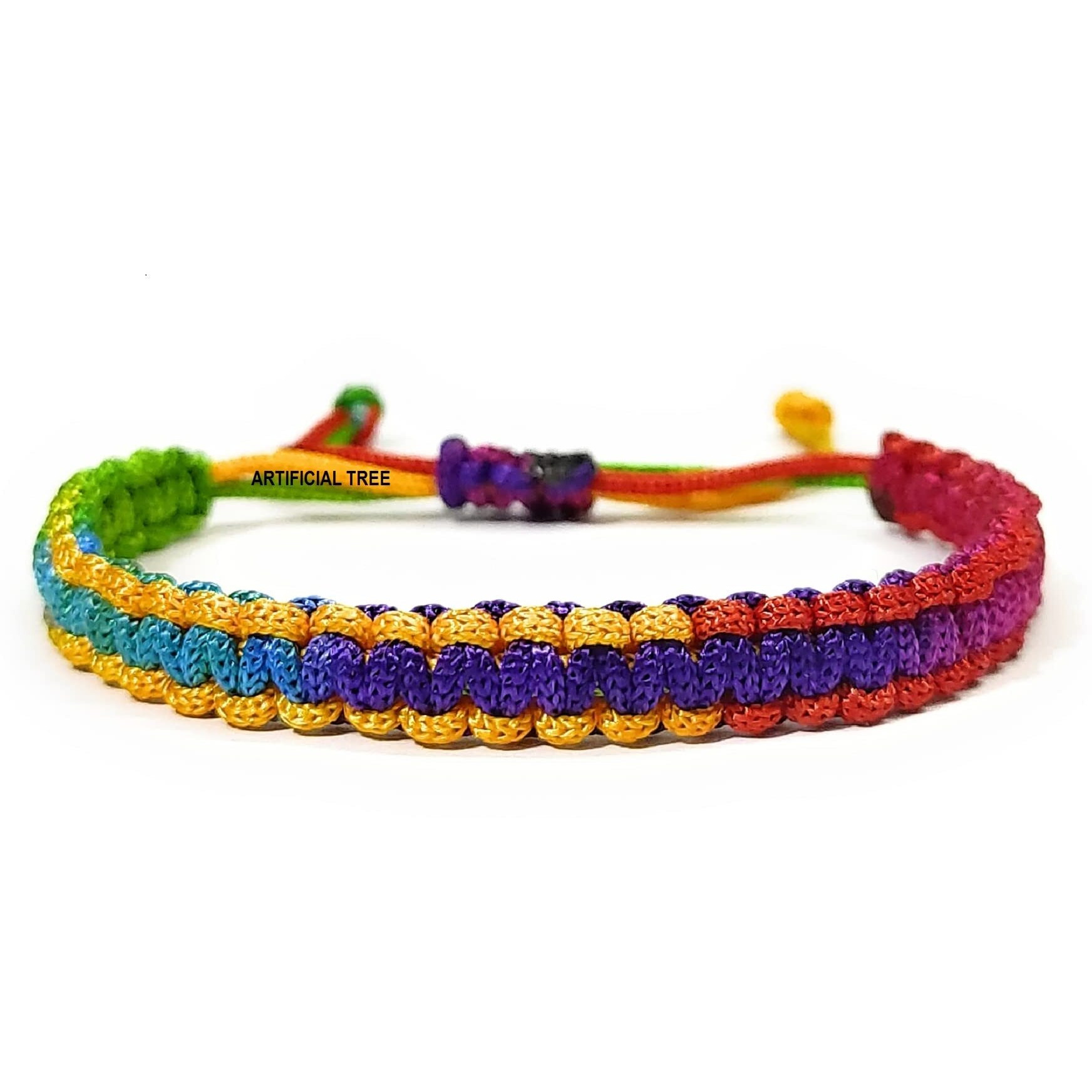 ARTIFICIAL TREE HANDMADE NAZAR THREAD BRACELET ADJUSTABLE WRISTBAND BRACELET FRIENDSHIP BAND FOR WOMEN, MEN, GIRLS & BOYS Nazar Battu 4 Piece (MULTICOLOUR)