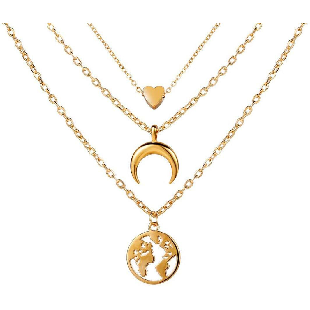 Jewels Galaxy Stylish Multi Layered Gold Plated Stunning Necklace For Women/Girls (Design 23) (JG-PC-NCKI-22106)