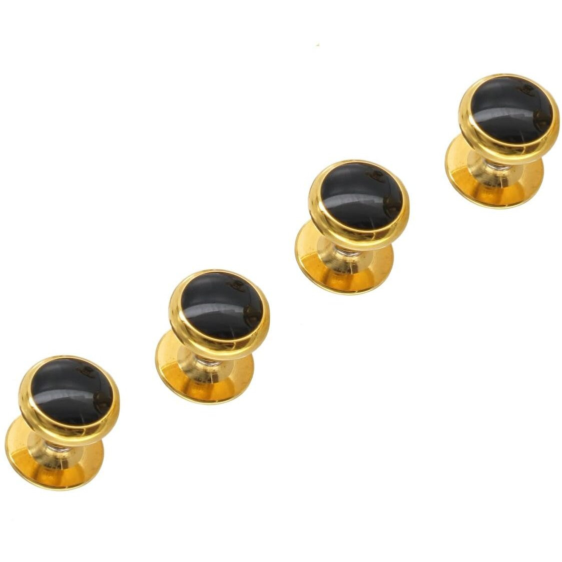 TRIPIN Brass Black and Silver Kurta Buttons with for Men and Women (GOLDEN BLACK)