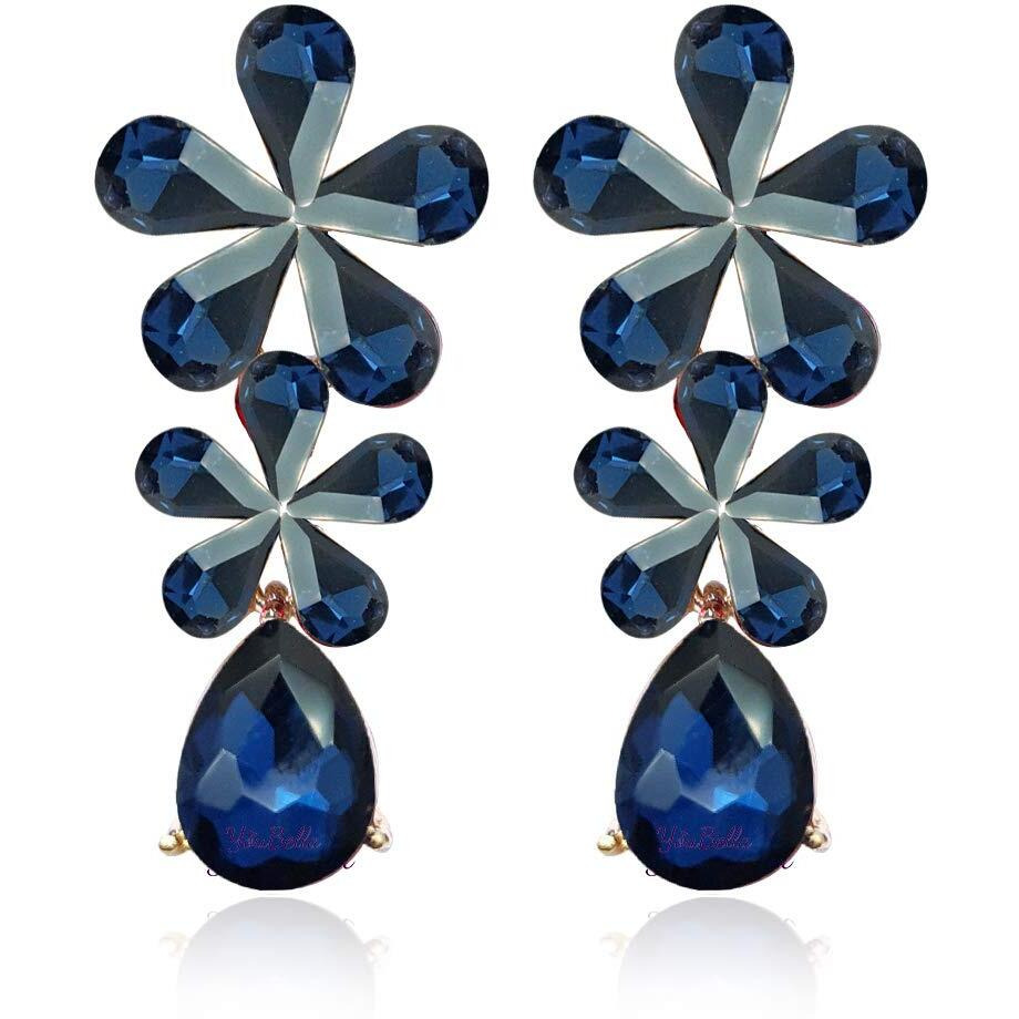 YouBella Jewellery Valentine Collection AAA Swiss Zircon Earings Fashion Earrings for Girls and Women (Blue)