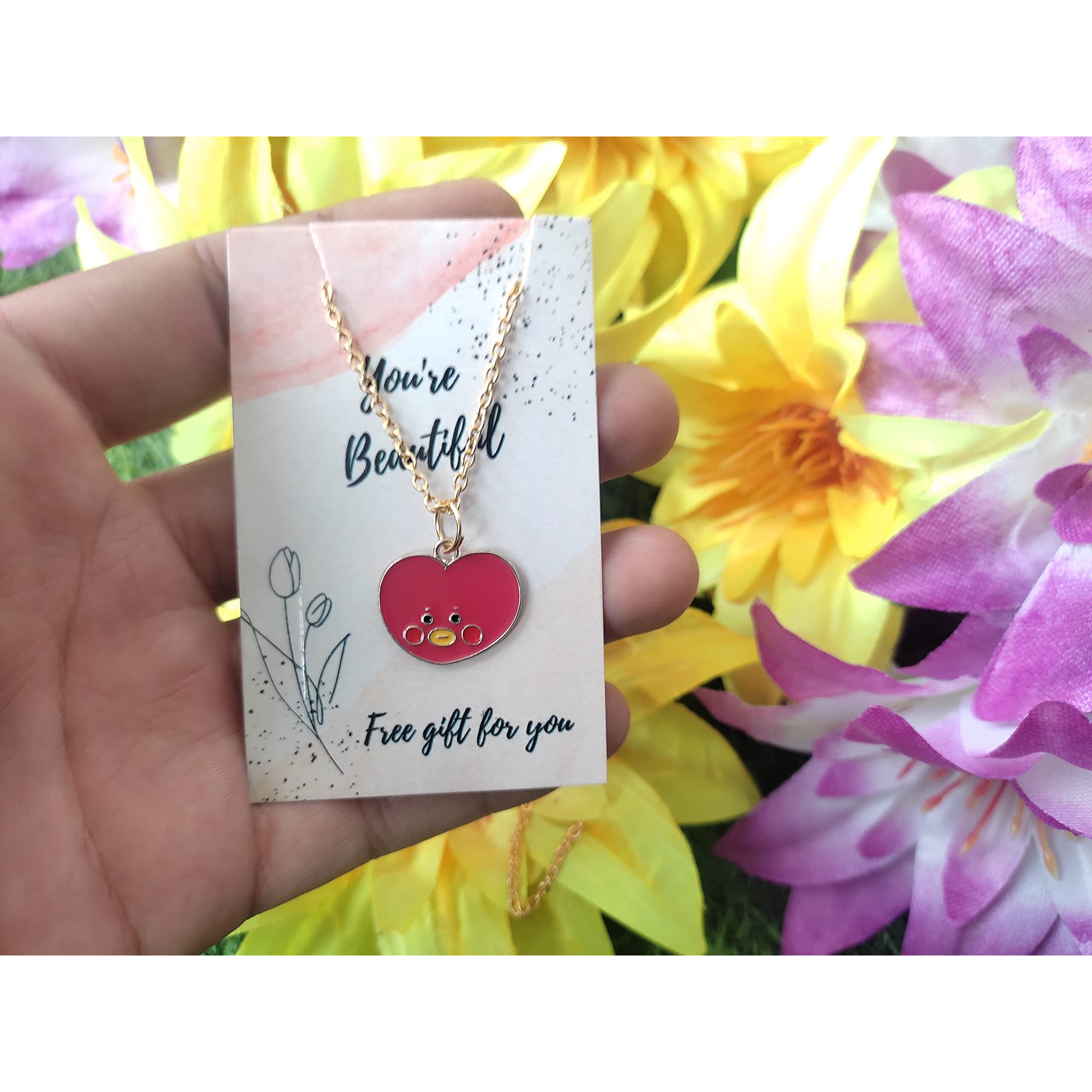 SIRANI BTS CHARCTER PENDANT NECKLACE FOR WOMEN GIRLS KIDS| GIFT FOR BTS LOVERS| PENDANT NECKLACE FOR GIRLS AND WOMEN (COOKY CHIMMYY TATA)
