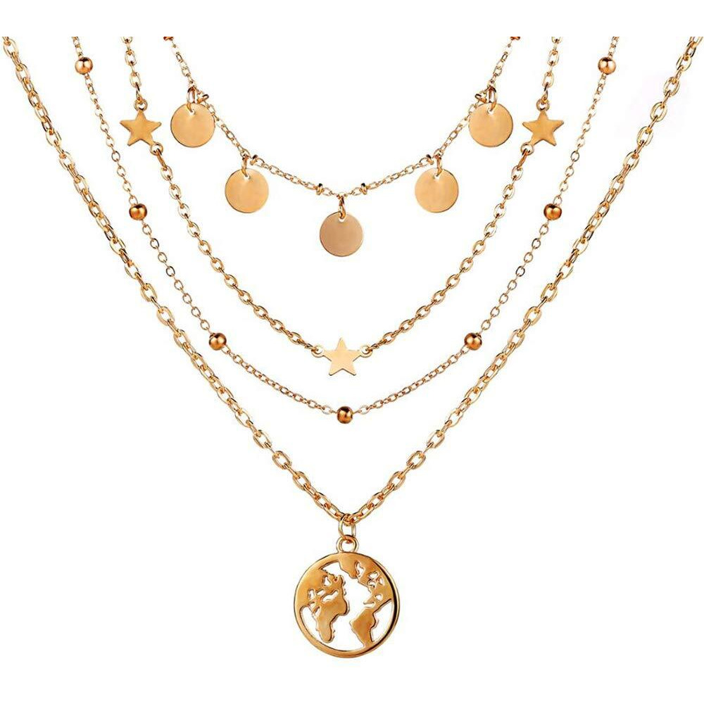 Jewels Galaxy Golden Golden Brass Multi Strand for Womens, gold, onesize (CT-NCKV-44164)