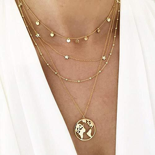 Jewels Galaxy Golden Golden Brass Multi Strand for Womens, gold, onesize (CT-NCKV-44164)