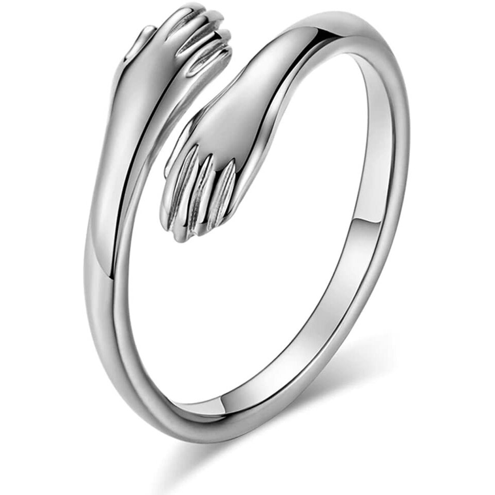Jewels Galaxy Zircon Leaf Silver Plated Plushy Adjustable Ring for Women/Girls (Style 21) (SMNJG-RNGA-5196)