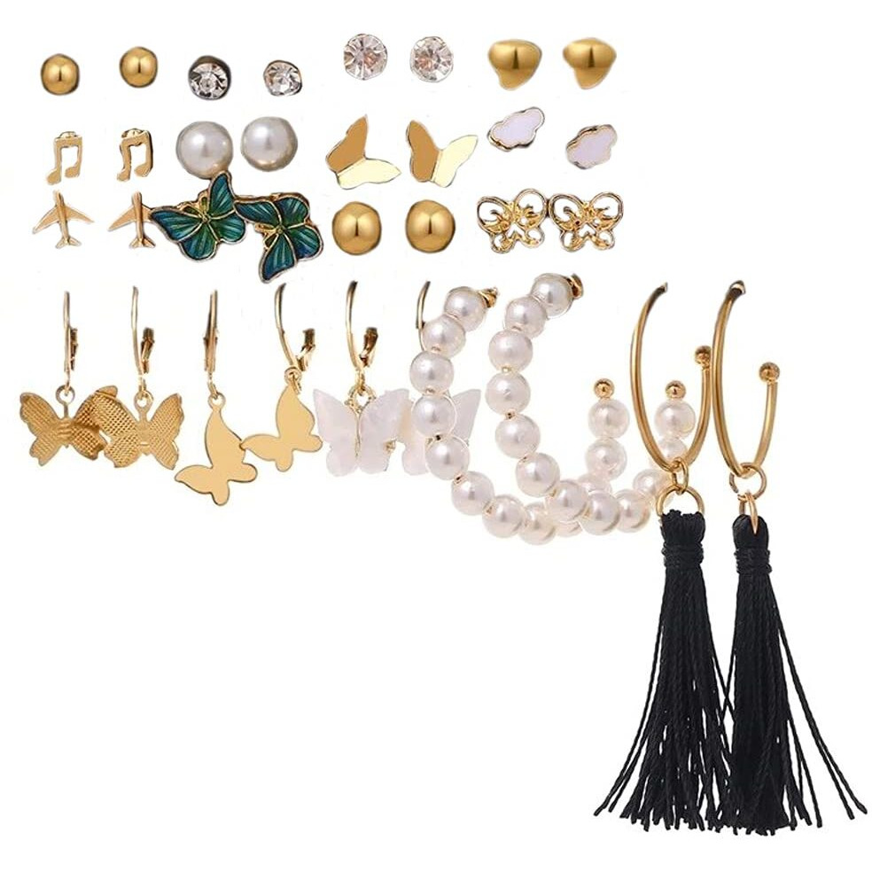 Jewels Galaxy Gold Plated Studs Earrings Combo For Women/Girls (JG-PC-ERGB-8650)