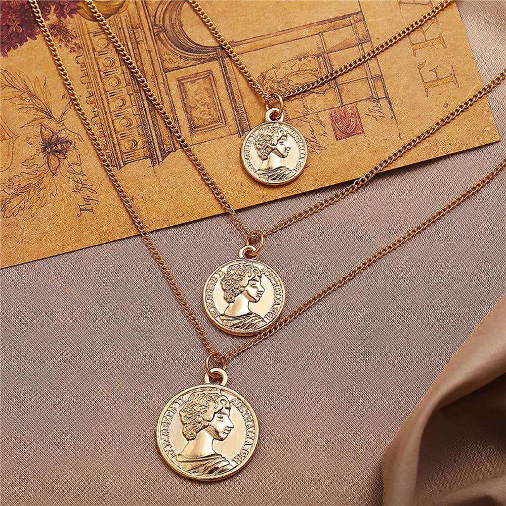 Shining Diva Fashion Latest Stylish Multilayer Metal Chain Pendant Necklace for Women (A12146np), Gold19