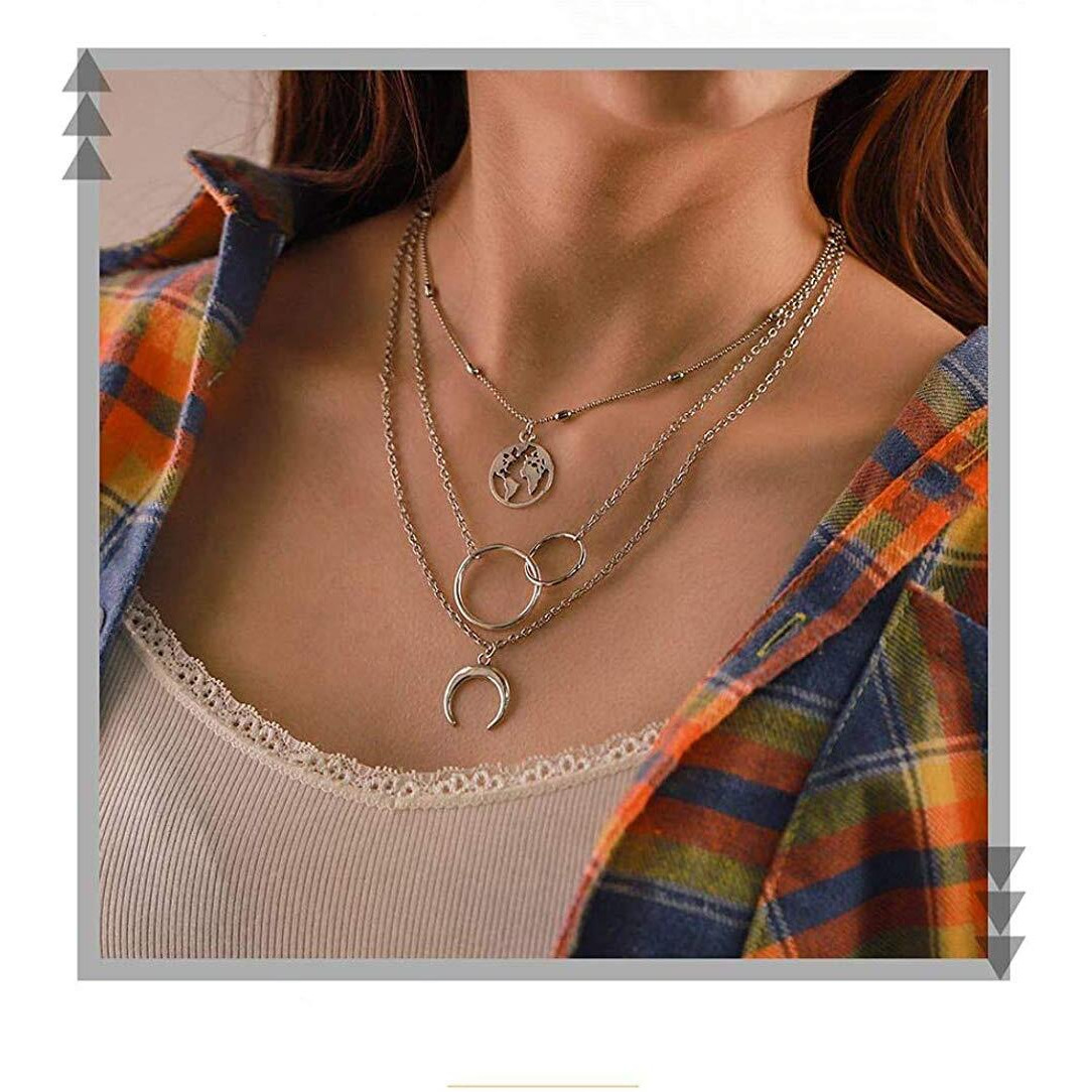 Jewels Galaxy Fashionable Geometric Multi Layered Ravishing Necklace For Women/Girls (CT-NCKS-44182)