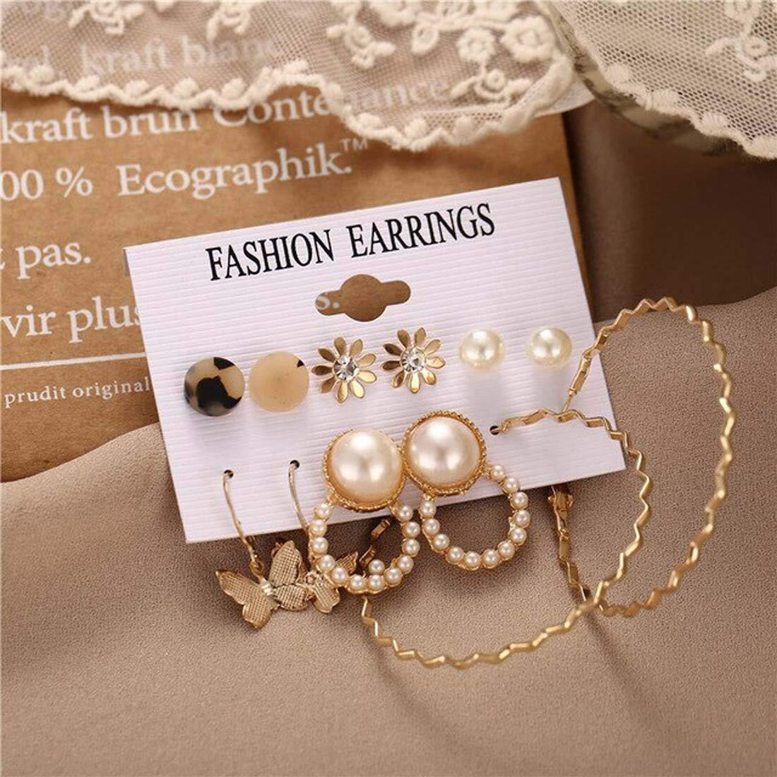Jewels Galaxy Womens Fashion AAA AD Heart Round and Geometric Designs Stud Earrings Jewellery For Women & Girls (Design 15) (JG-PC-ERRG-191)