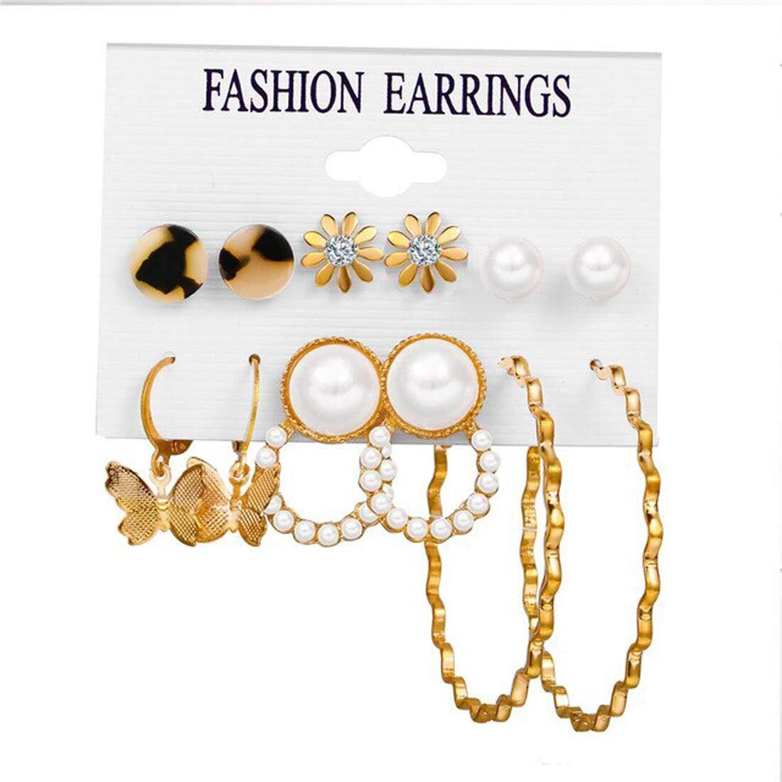 Jewels Galaxy Womens Fashion AAA AD Heart Round and Geometric Designs Stud Earrings Jewellery For Women & Girls (Design 15) (JG-PC-ERRG-191)