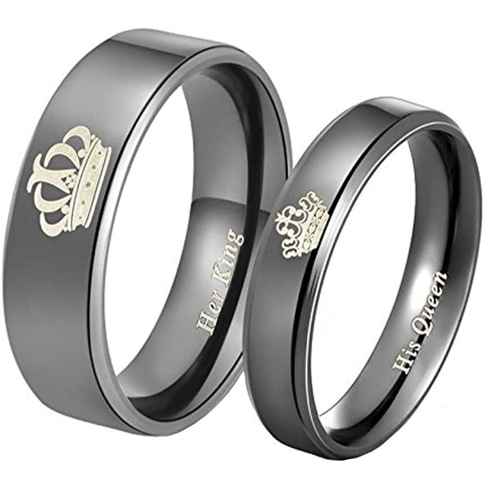 Yellow Chimes Rings for Women and Girls Promise Couple Rings | Valentines Special Proposal Couple Ring For Girls & Boys | Birthday Gift For girls and women Anniversary Gift for Wife (Black 13)