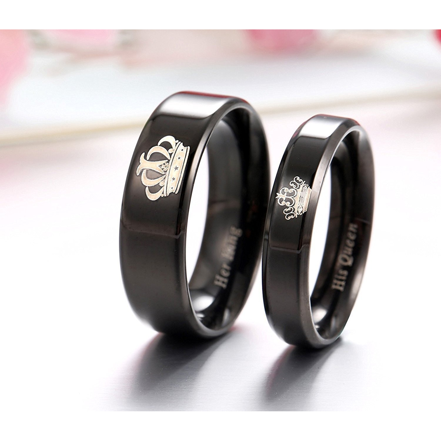 Yellow Chimes Rings for Women and Girls Promise Couple Rings | Valentines Special Proposal Couple Ring For Girls & Boys | Birthday Gift For girls and women Anniversary Gift for Wife (Black 13)
