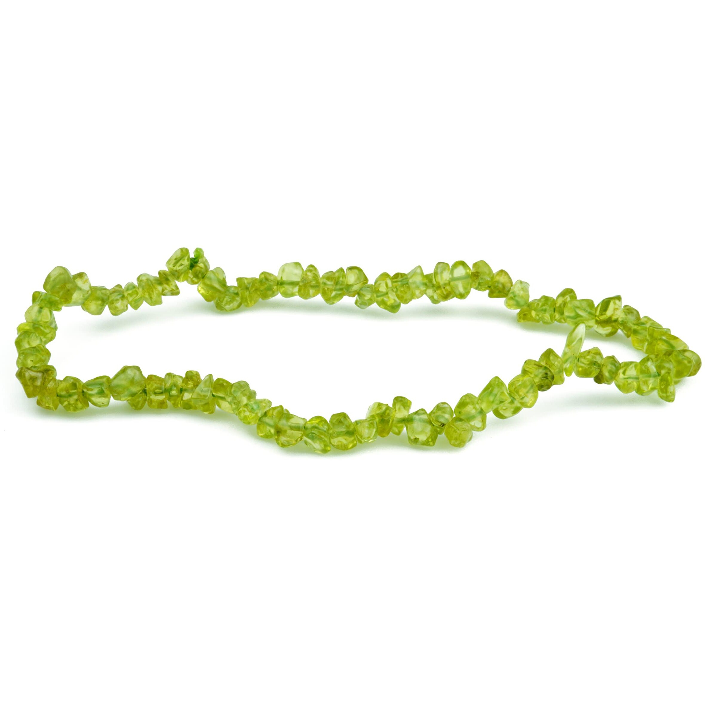 Remedywala Charged Energized Peridot Chips Bracelet For Reiki, Balance Chakra, Positive Energy, Healing | Natural Crystal Peridot Stone Chips Bracelet(Sugar Size Small Chips)