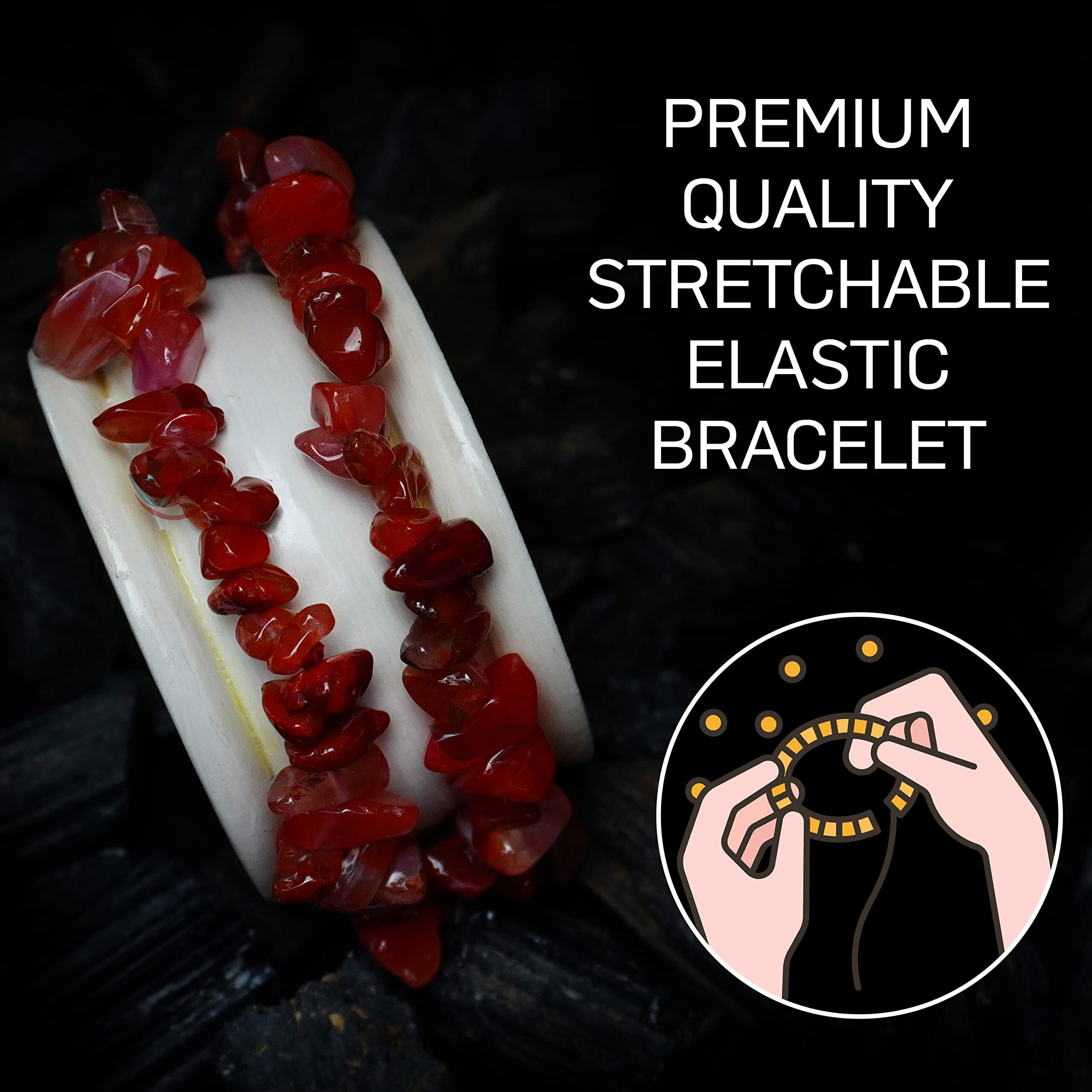 REMEDYWALA Charged Energized Red Aventurine Chips Bracelet