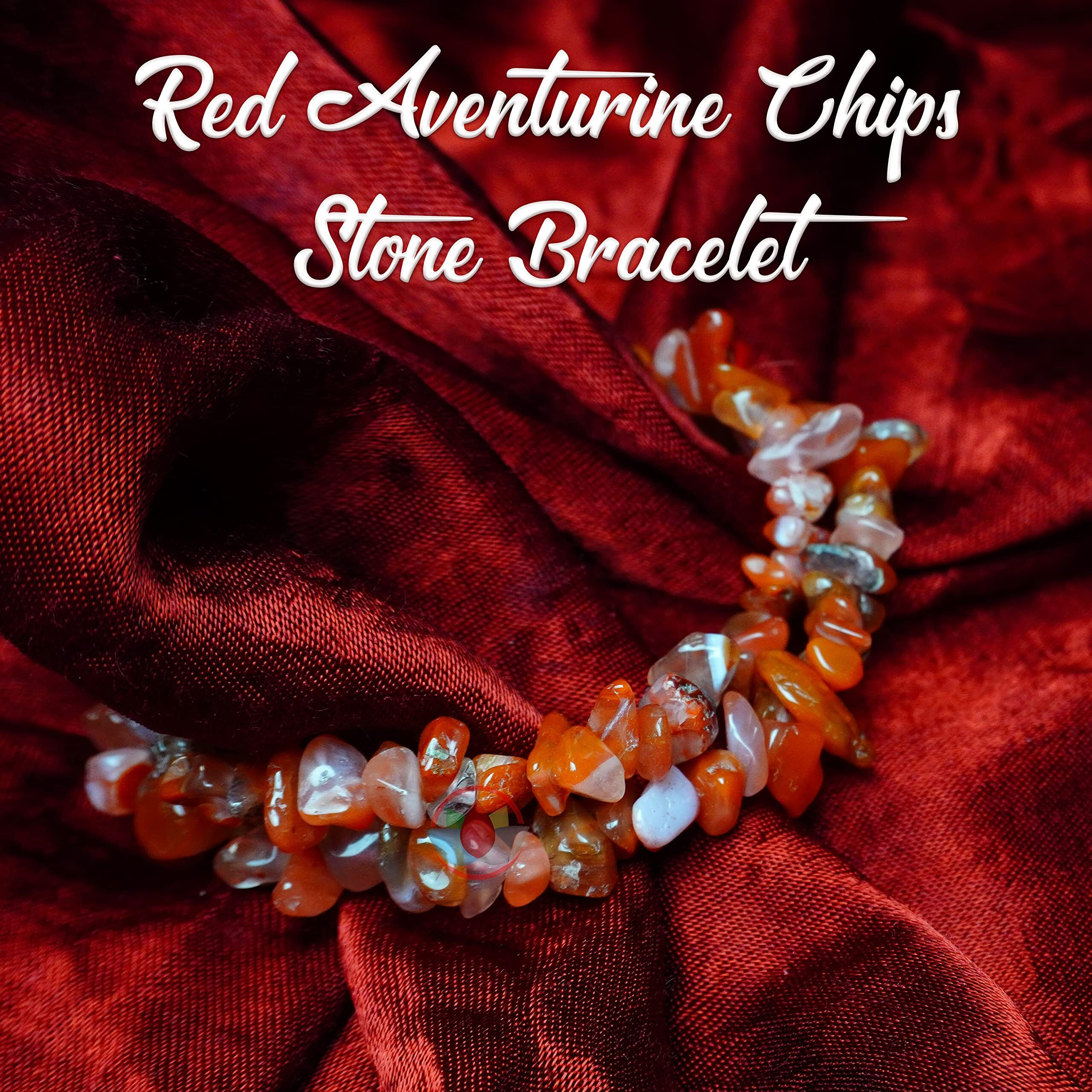 REMEDYWALA Charged Energized Red Aventurine Chips Bracelet