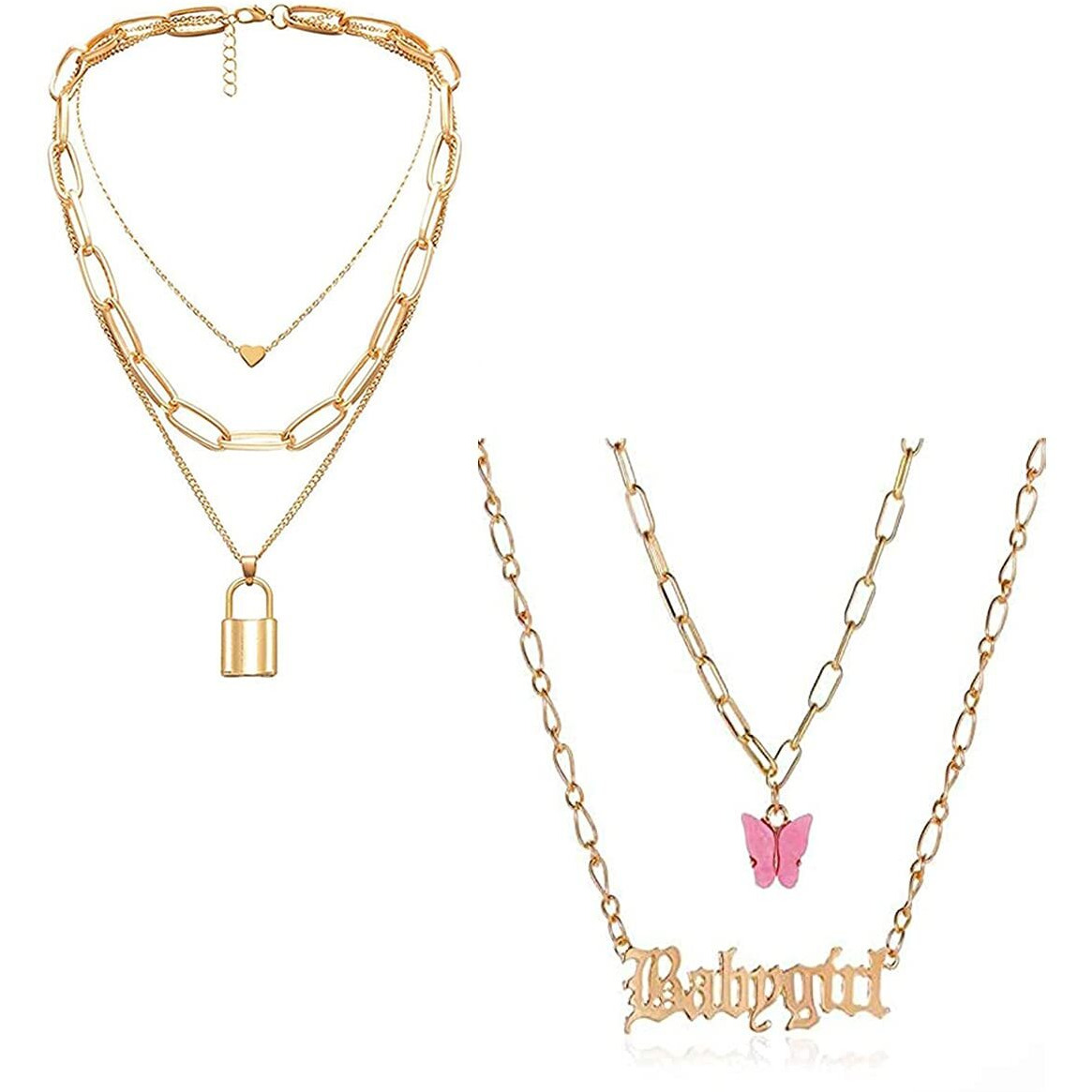 Jewels Galaxy Stylish Multi Layered Gold Plated Stunning Necklace For Women/Girls (Design 27)