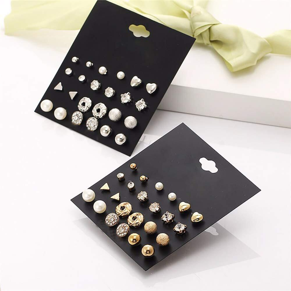 Jewels Galaxy Stylish Pearl & AD Multi Designs Stunning 6 Pair of Earrings For Women/Girls (Design 27) (JG-PC-ERGS-151)