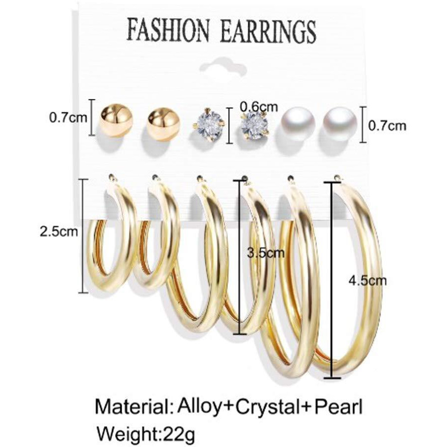 Jewels Galaxy Womens Fashion AAA AD Heart Round and Geometric Designs Stud Earrings Jewellery For Women & Girls (Design 14) (JG-PC-ERGI-180)