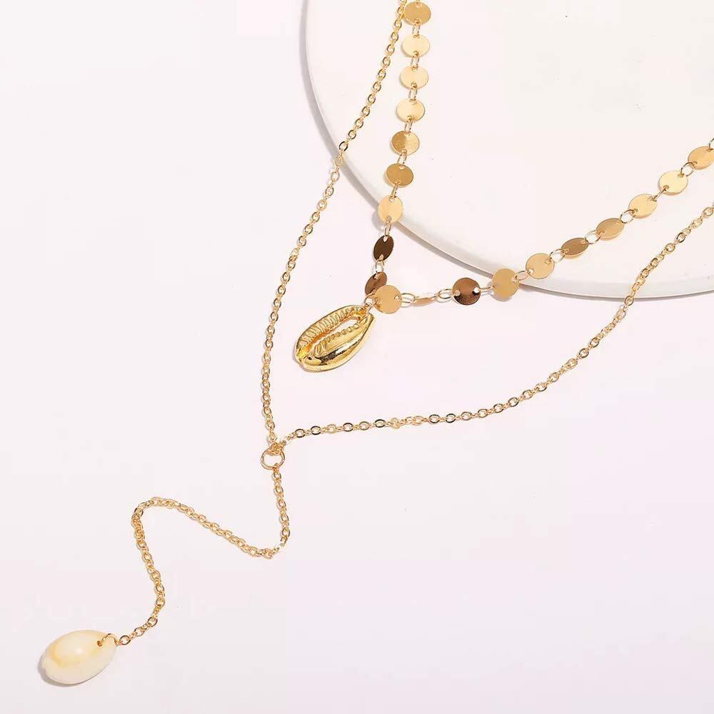 Shining Diva Fashion Womens/Girls Latest Multilayer Base Metal and Cubic Zirconia Western Neckpiece Neck Chain Necklace, (Golden, 12153np)