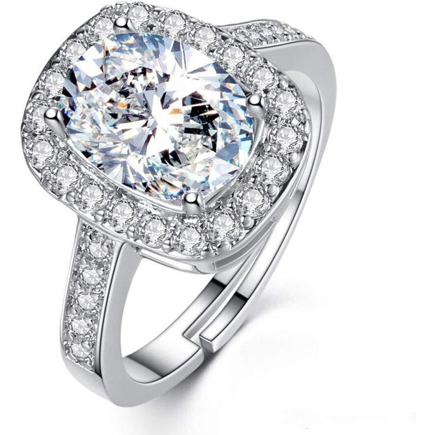 Jewels Galaxy Exquisite Crystal Silver Plated Magnificent Adjustable Rings for Women/Girls (SMNJG-RNGG-5177)