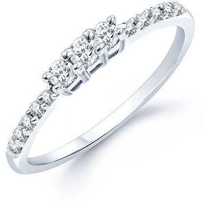 Sukkhi Incredible Rhodium Plated Set of 4 Cz Ring Combo for Women (288CB1300_7)