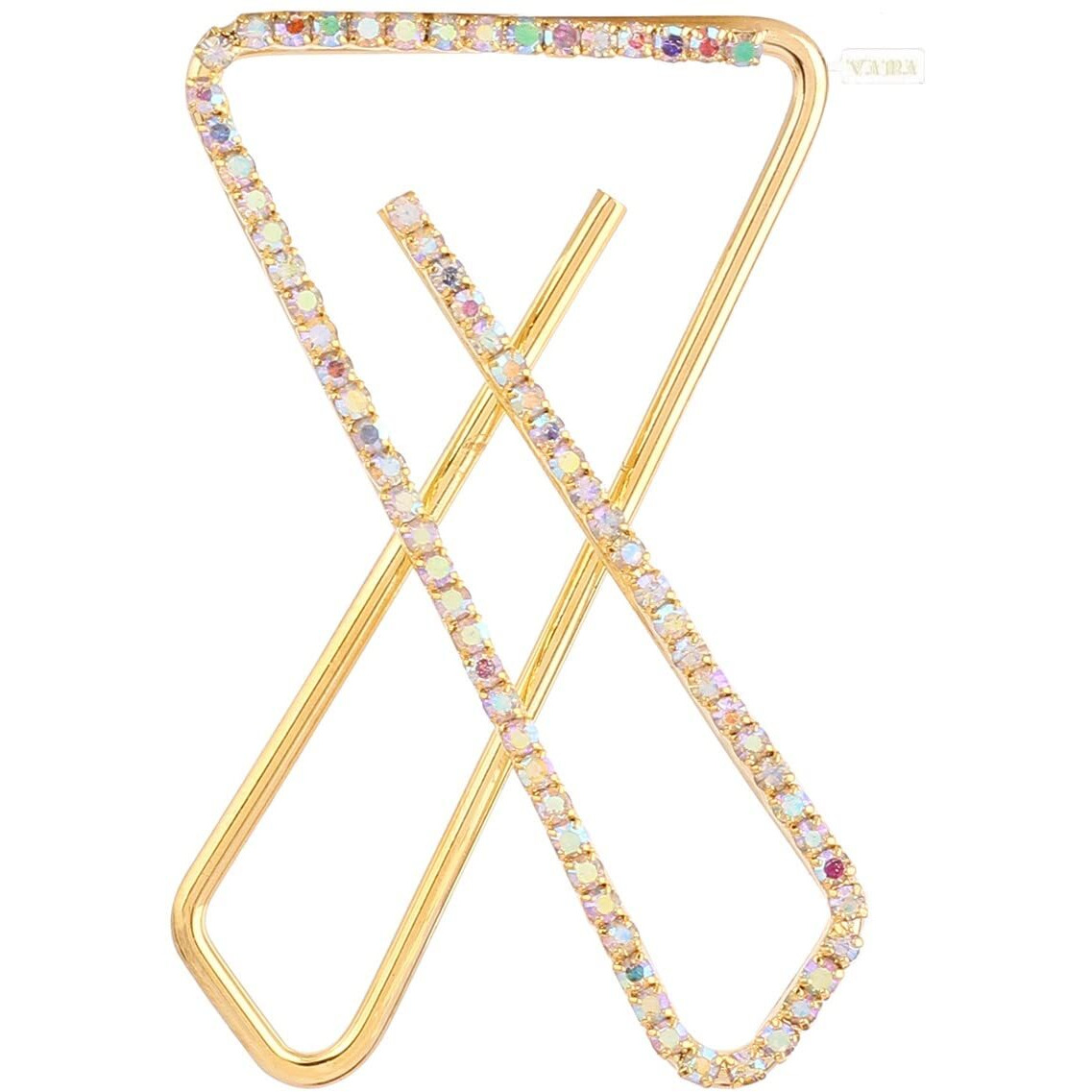 VAMA FASHIONS Stone X Safety Sari Brooch Draping Holding Heavy Sarees Pleats dresses Hijab Dupatta Scrafs saree pins for women (saree pins for women)