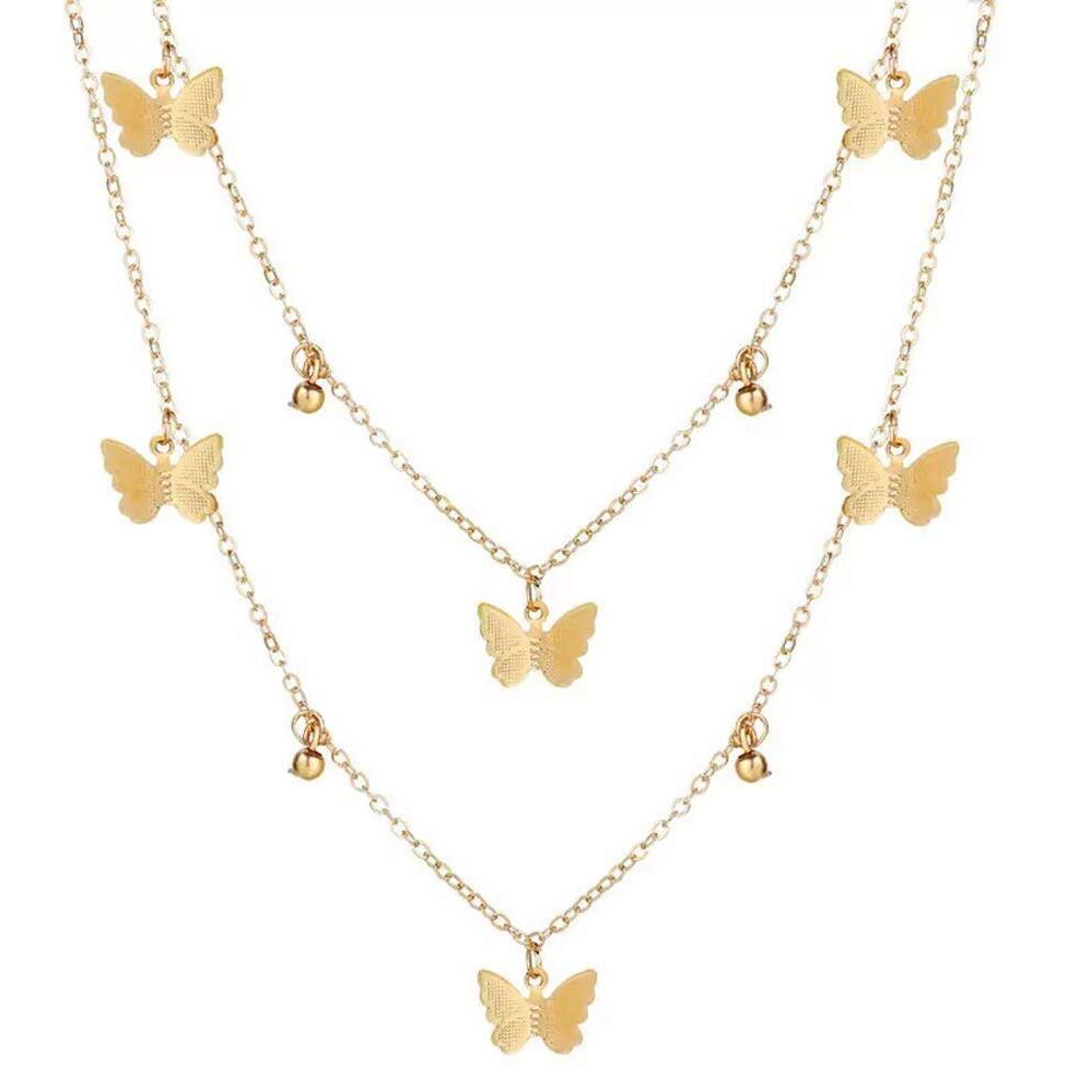 Shining Diva Fashion Latest Stylish Multilayer Metal Chain Pendant Necklace for Women (A12249np), Gold13