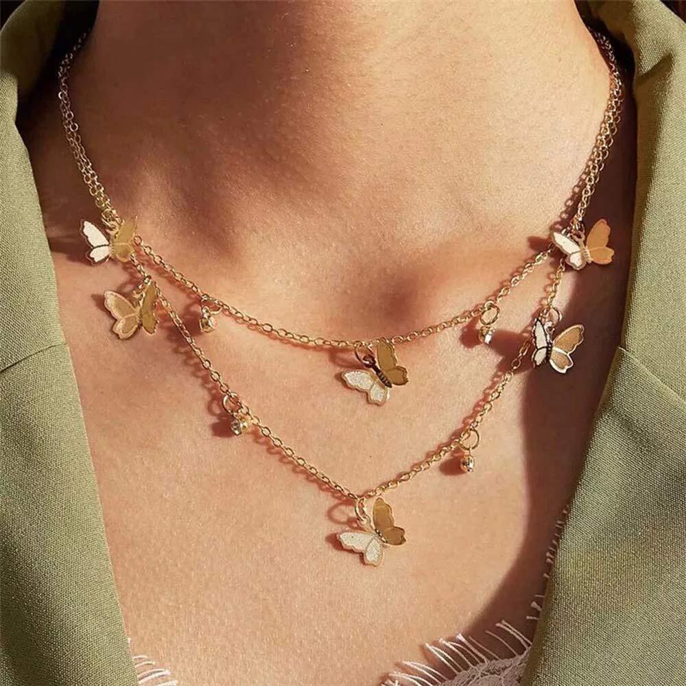 Shining Diva Fashion Latest Stylish Multilayer Metal Chain Pendant Necklace for Women (A12249np), Gold13