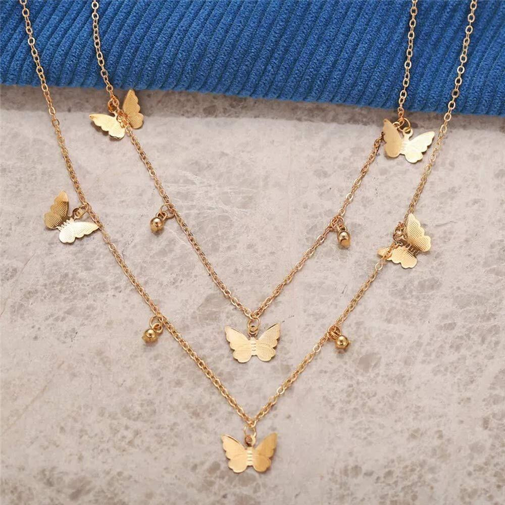 Shining Diva Fashion Latest Stylish Multilayer Metal Chain Pendant Necklace for Women (A12249np), Gold13
