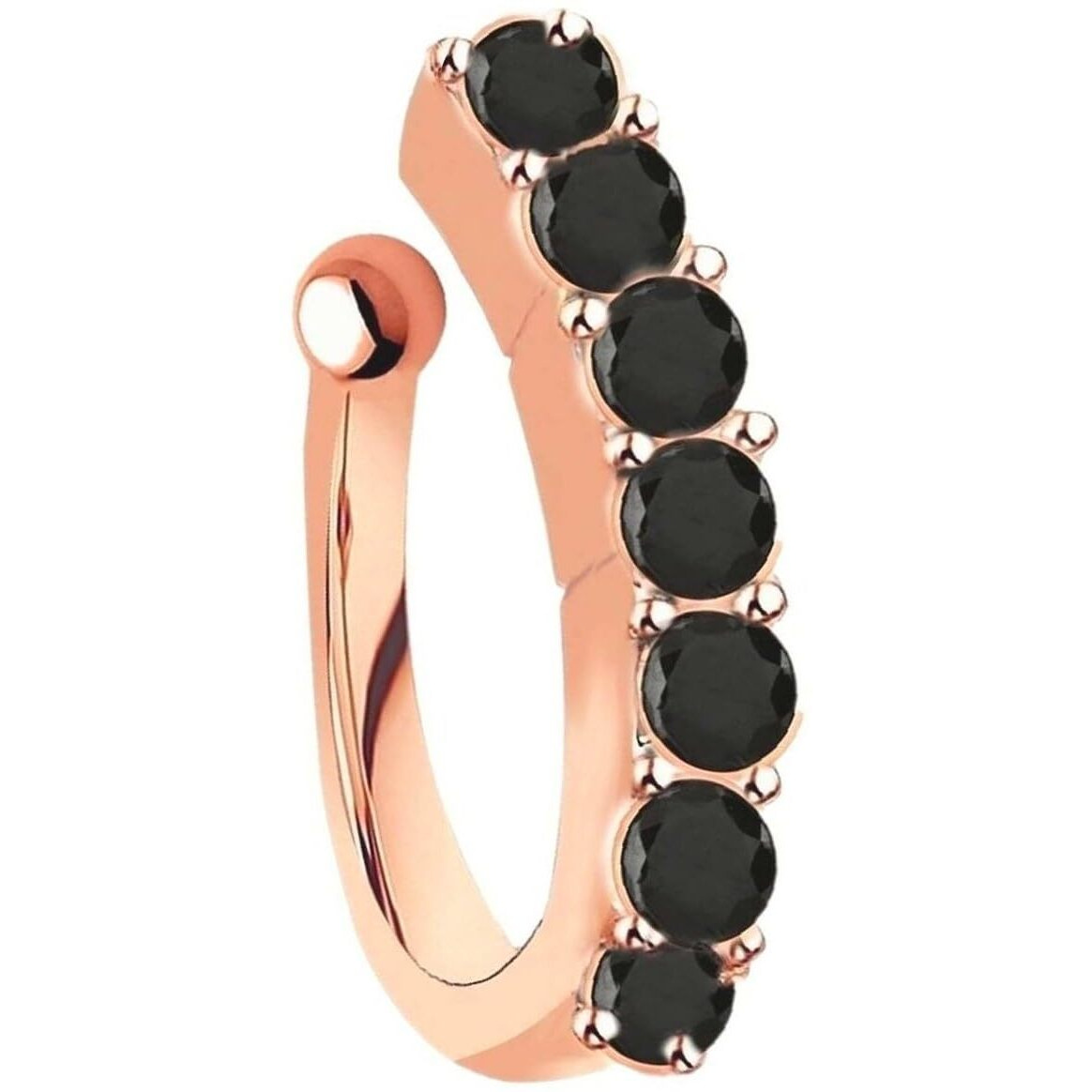 VAMA FASHIONS Without Piercing Clip on Nose pin without Hole Pressing Type Press Nose ring Stud for Women (Rose Gold Nose ring)