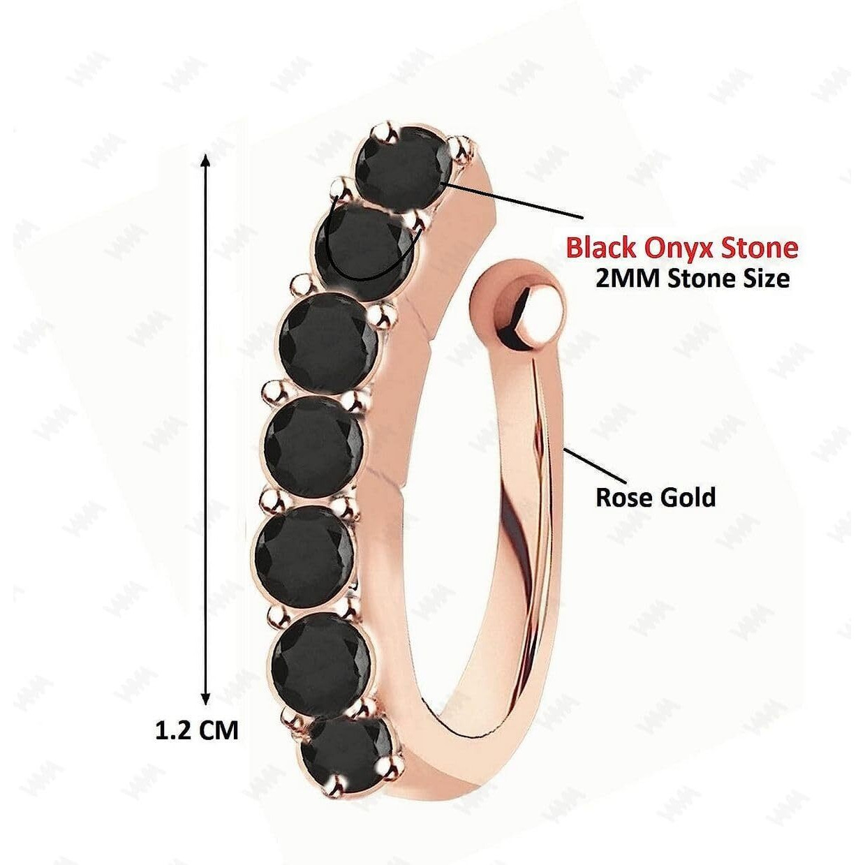 VAMA FASHIONS Without Piercing Clip on Nose pin without Hole Pressing Type Press Nose ring Stud for Women (Rose Gold Nose ring)