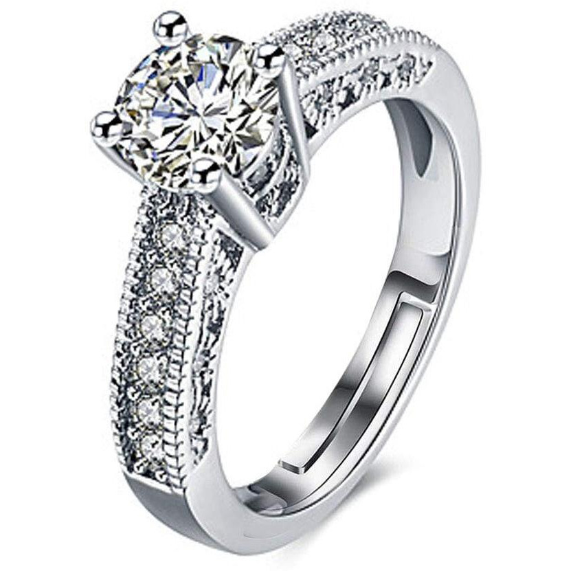 Jewels Galaxy Wonderful Crystal Silver Plated Marvelous Ring for Women/Girls (SMNJG-RNGG-5175)