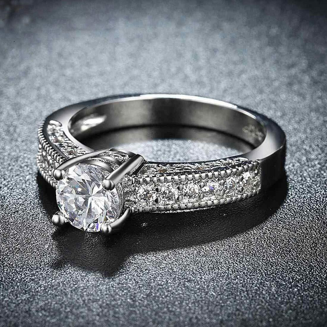 Jewels Galaxy Wonderful Crystal Silver Plated Marvelous Ring for Women/Girls (SMNJG-RNGG-5175)