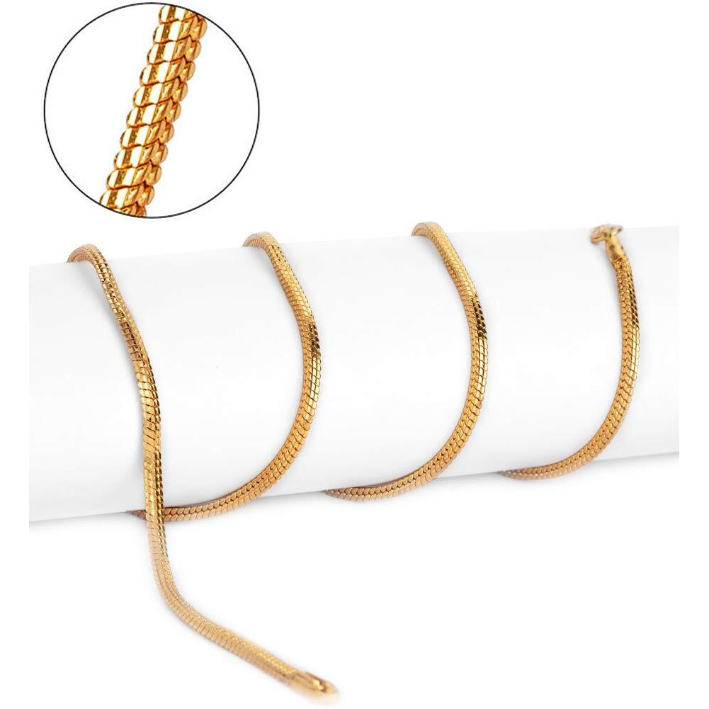 AanyaCentric Pack of 2, 1 Gram Gold Jewellery Chains For Men Chain Boys Accessories Women Antique Fashion Jewelry Girls Necklace
