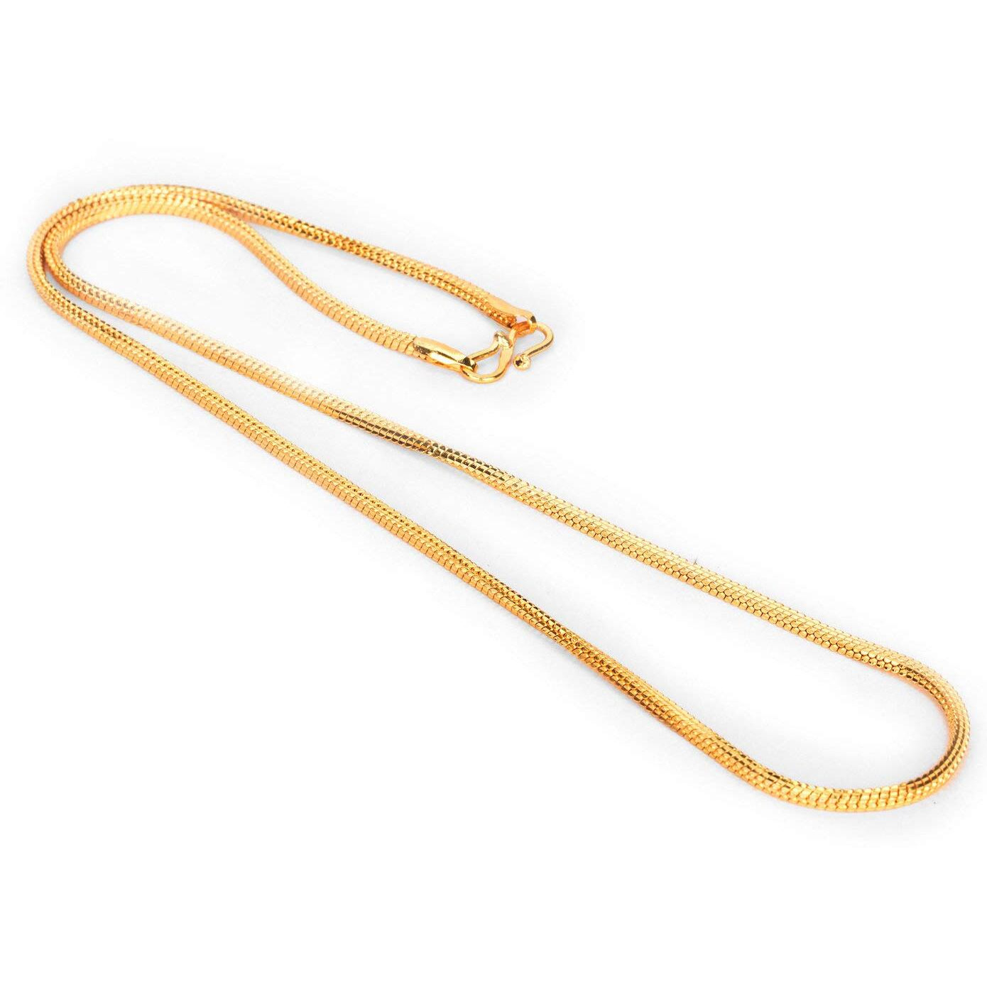 AanyaCentric Pack of 2, 1 Gram Gold Jewellery Chains For Men Chain Boys Accessories Women Antique Fashion Jewelry Girls Necklace