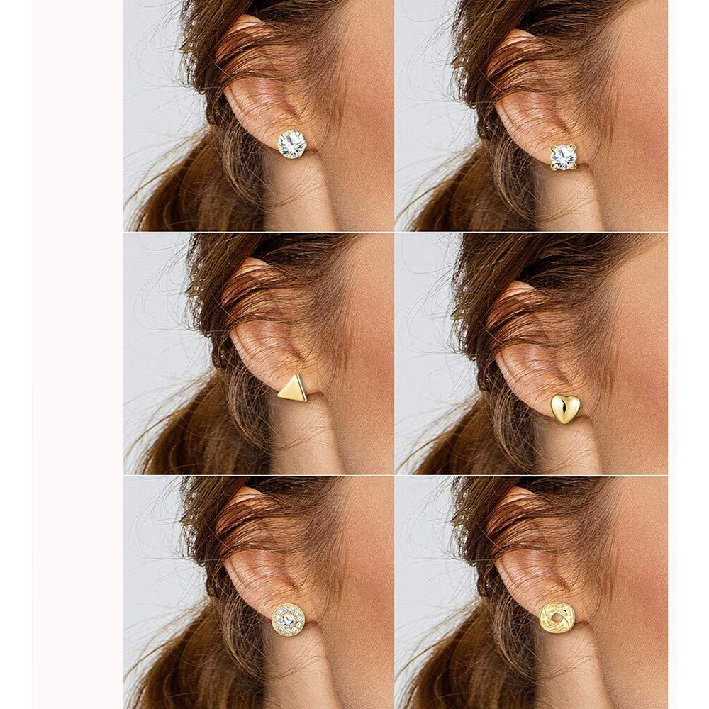 Jewels Galaxy Golden Brass Stud Earrings for Women (JG-PC-ERGI-149)