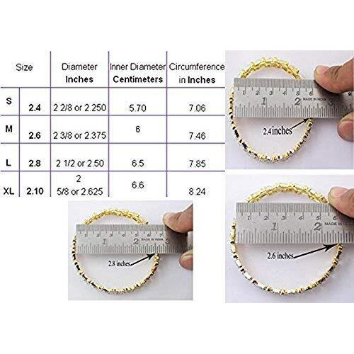 IJYA Sihan Handicrafts Kundan Work Silk Thread Bangle Kada For Women Girls 4 PC Set Wedding & Festive Occasion (SKY BLUE, 2.6)