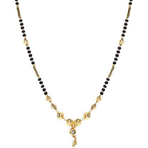YouBella Gold Plated Jewellery Mangalsutra Pendant Necklace with Chain For Girls And Women (Style 1)