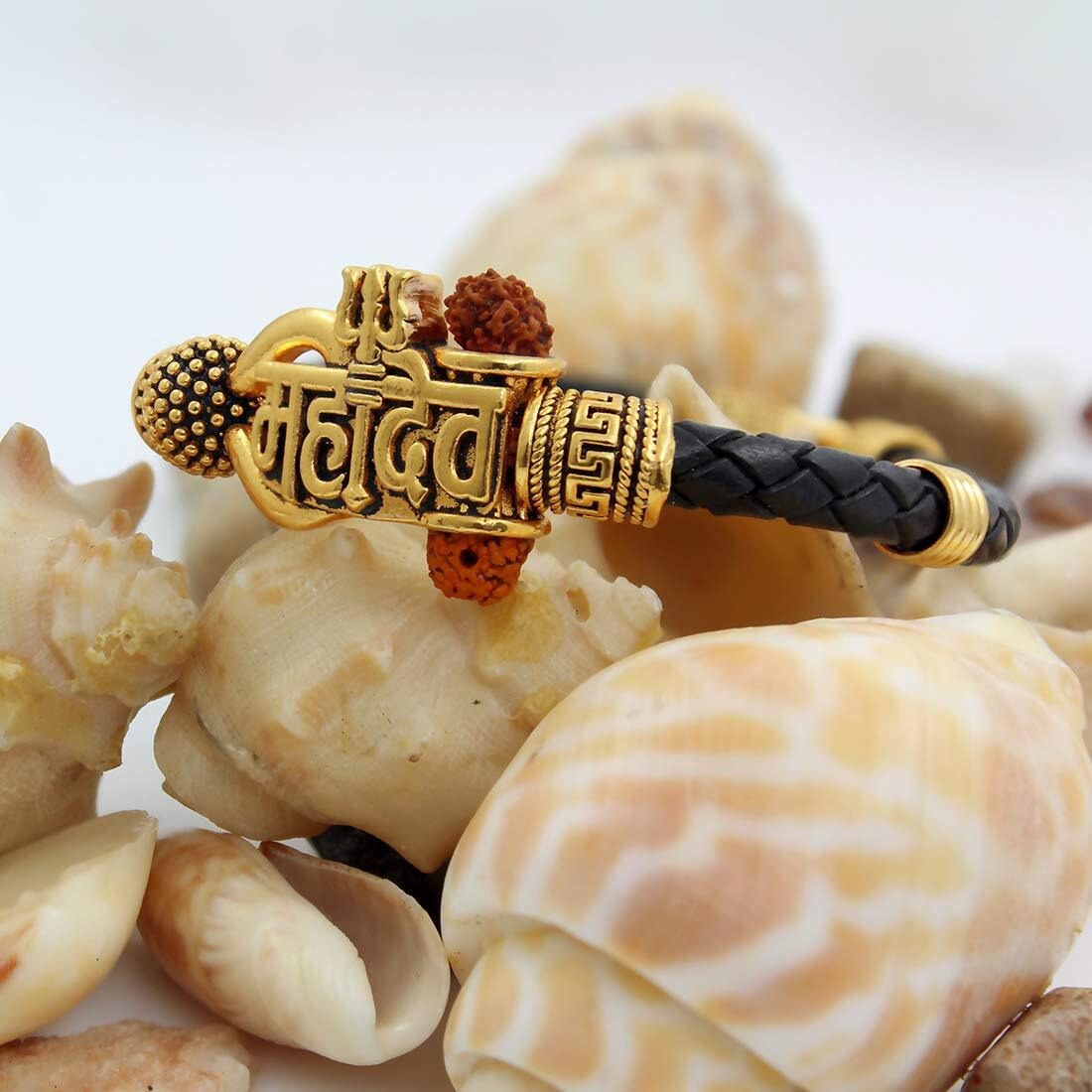 Nakabh Antique Vintage Ethnic Kada Bracelet for Men Women Boys Girls (Mahadev)