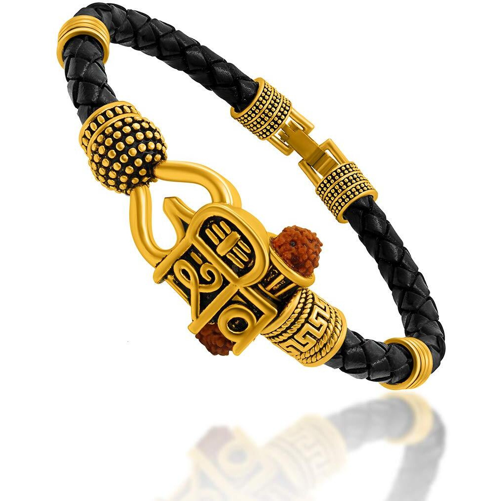 Nakabh Antique Vintage Ethnic Kada Bracelet for Men Women Boys Girls (Shivji Words)