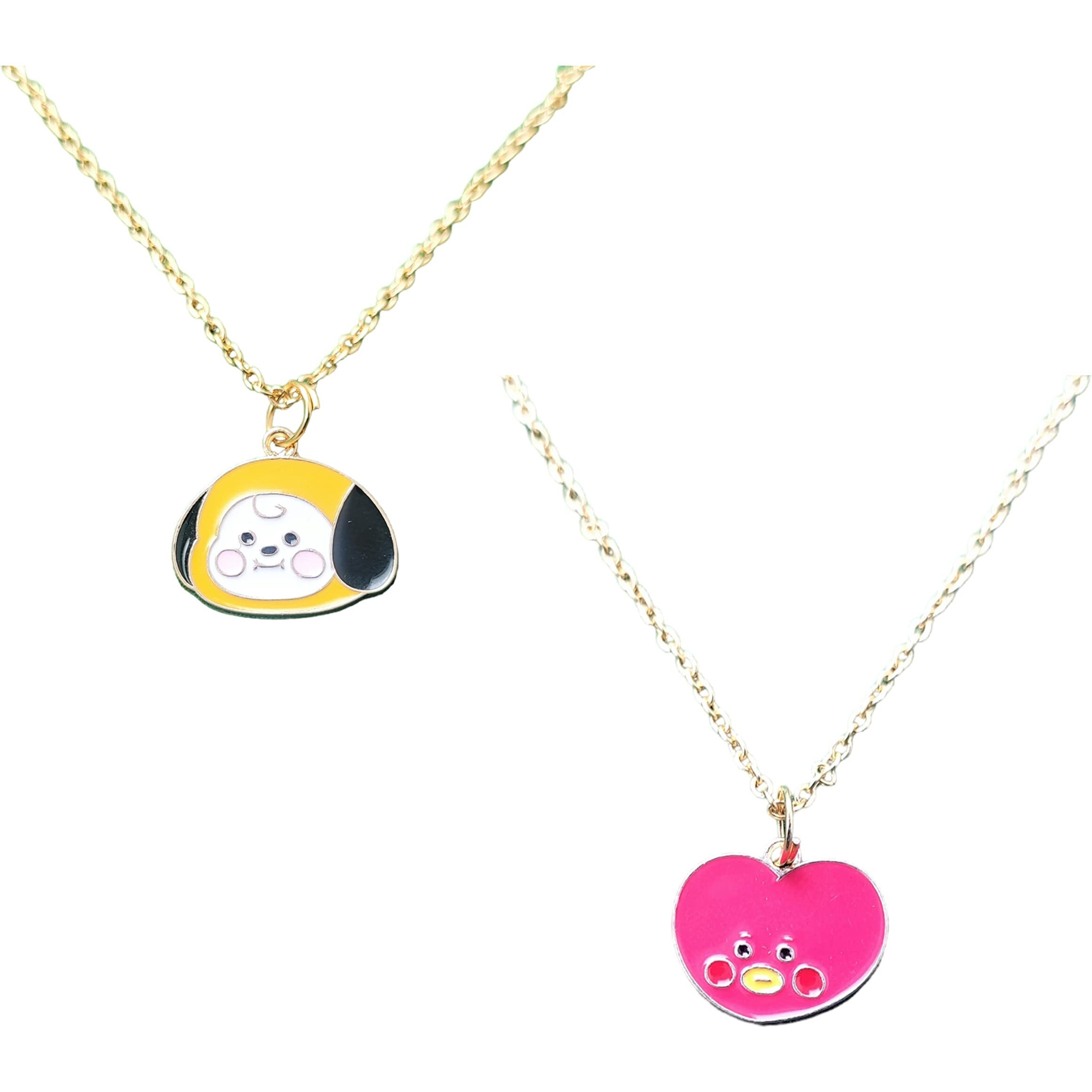 SIRANI BTS CHARCTER PENDANT NECKLACE FOR WOMEN GIRLS KIDS| GIFT FOR BTS LOVERS| PENDANT NECKLACE FOR GIRLS AND WOMEN (TATA CHIMMYY)