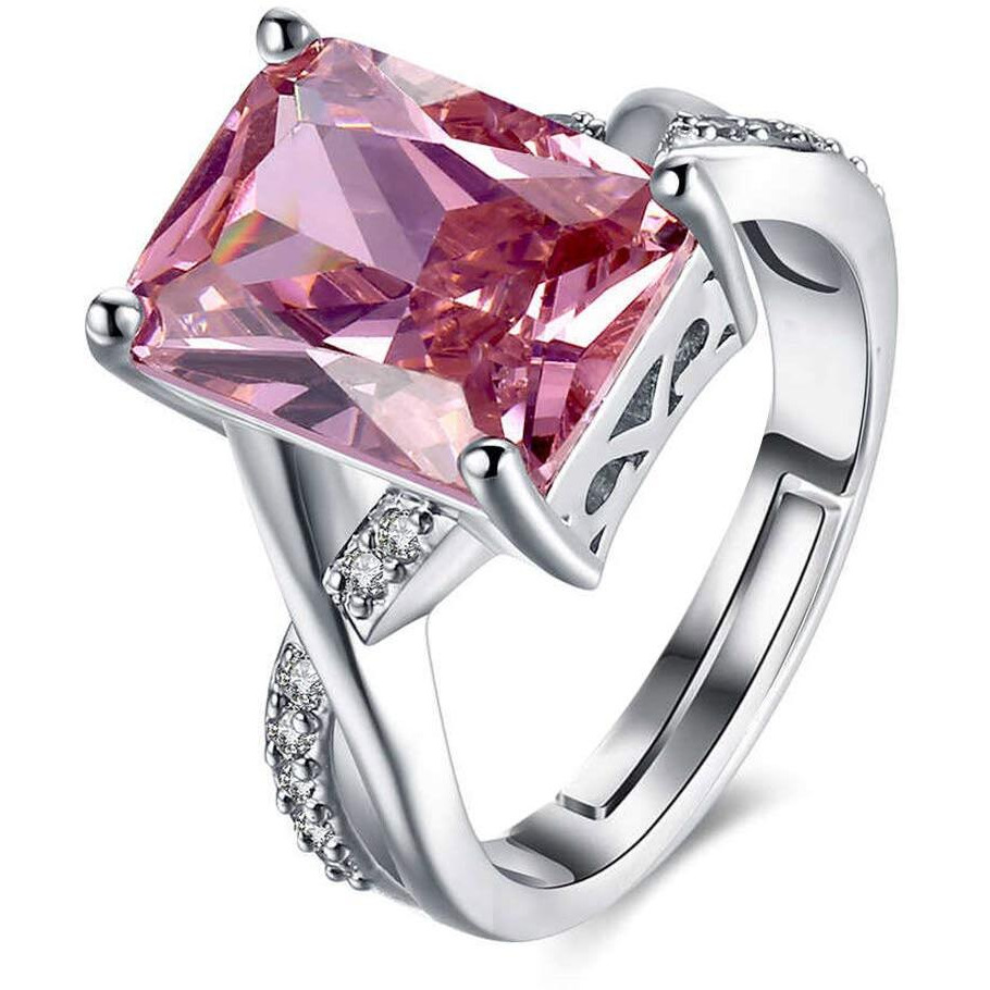 Jewels Galaxy Sparkling Crystal Silver Plated Swanky Ring for Women/Girls (SMNJG-RNGG-5178)