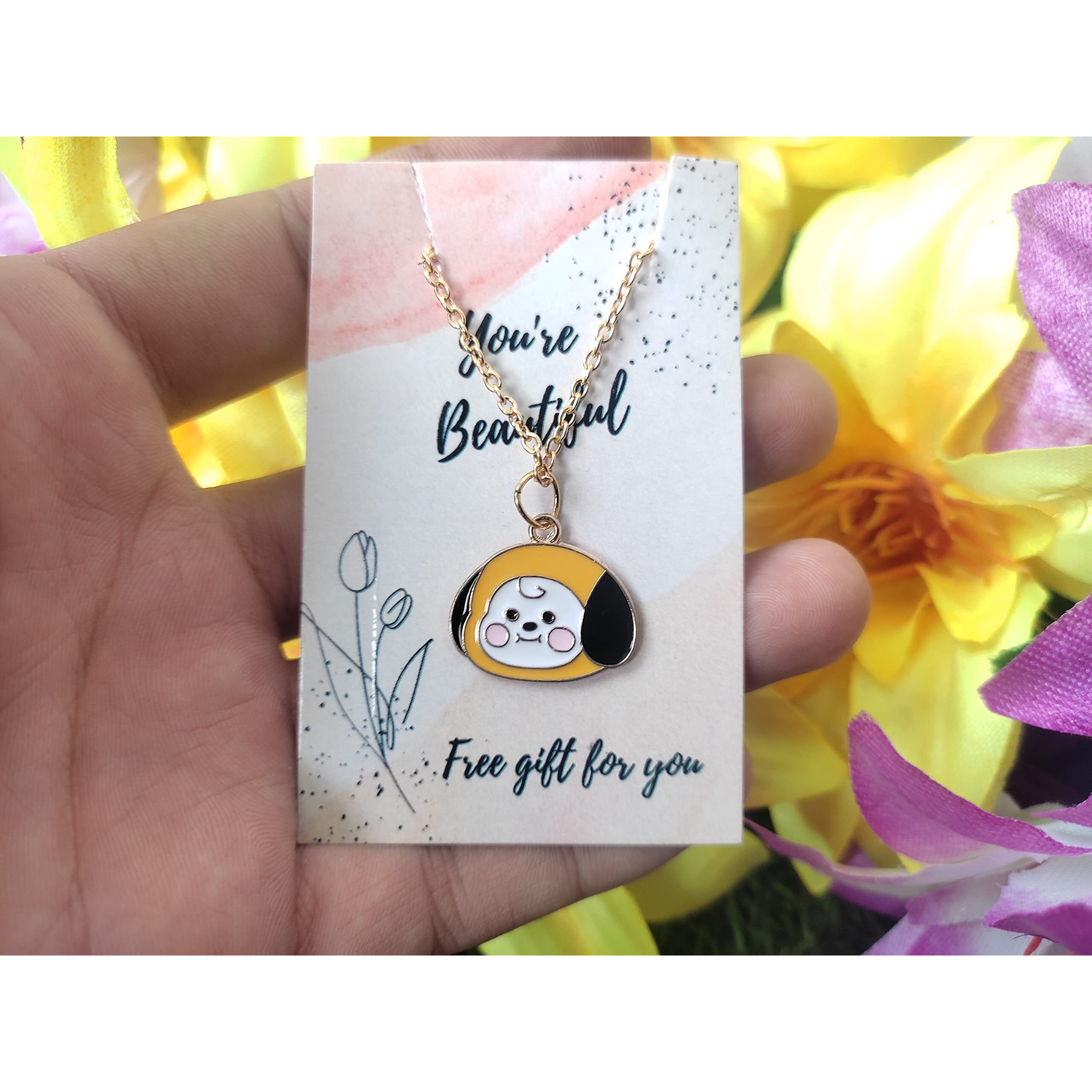 SIRANI BTS CHARCTER PENDANT NECKLACE FOR WOMEN GIRLS KIDS| GIFT FOR BTS LOVERS| PENDANT NECKLACE FOR GIRLS AND WOMEN (COOKY CHIMMYY)