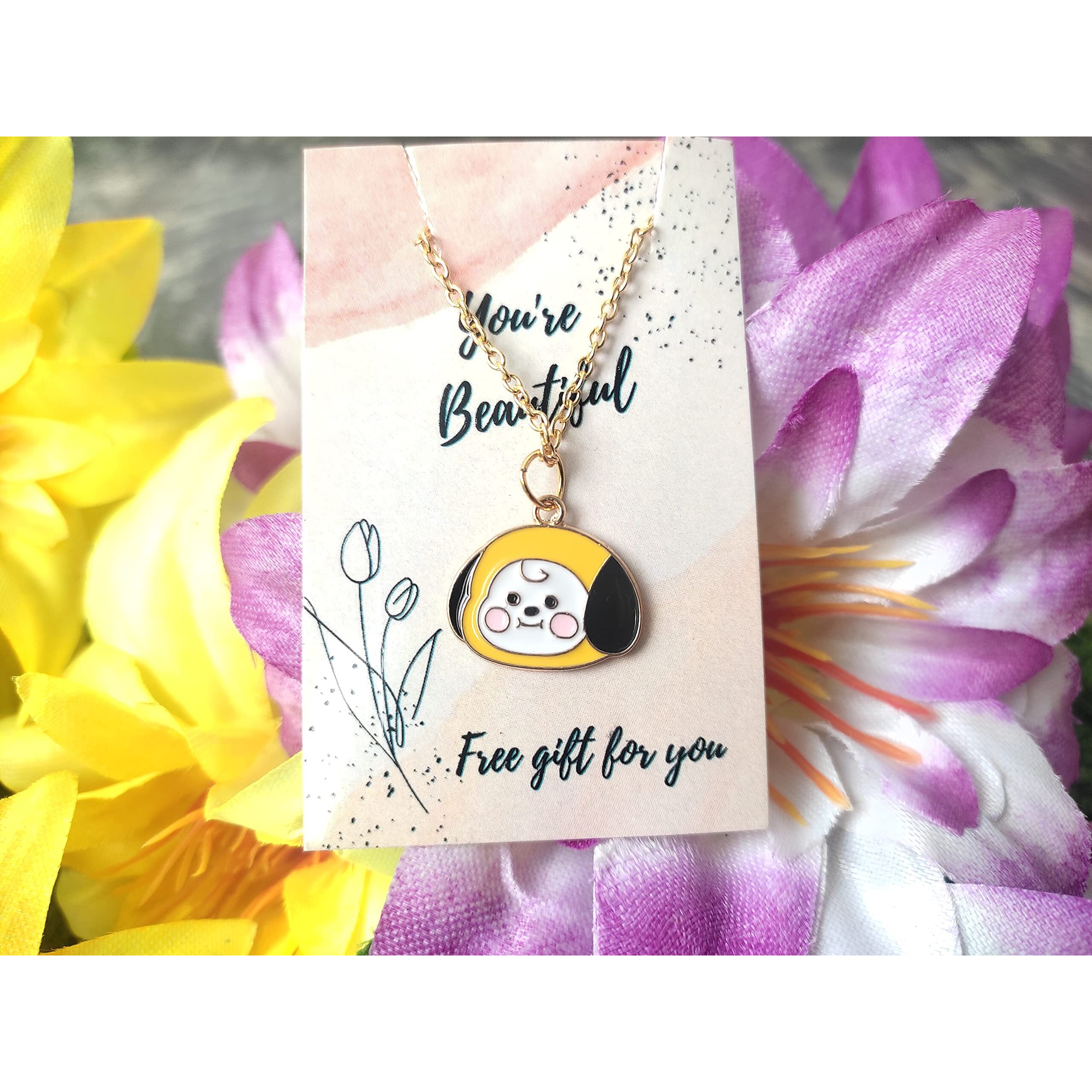 SIRANI BTS CHARCTER PENDANT NECKLACE FOR WOMEN GIRLS KIDS| GIFT FOR BTS LOVERS| PENDANT NECKLACE FOR GIRLS AND WOMEN (COOKY CHIMMYY)