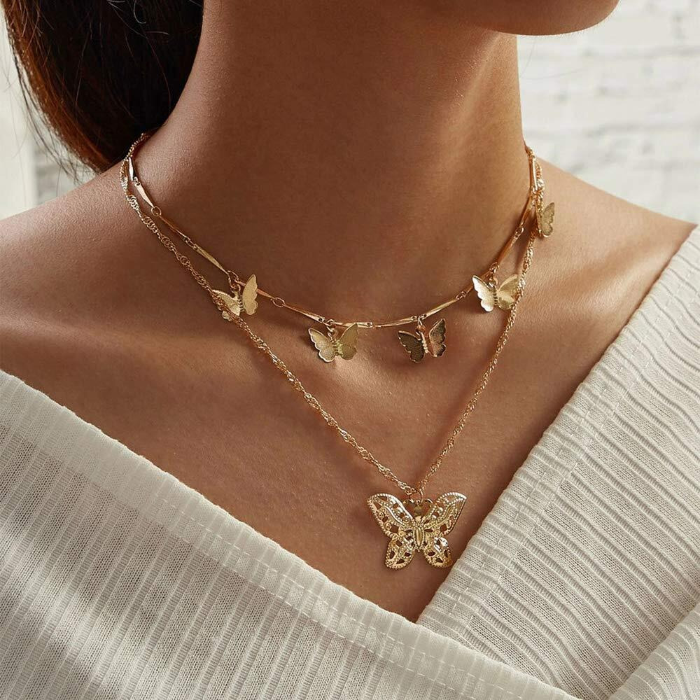 Shining Diva Fashion Latest Stylish Multilayer Metal Chain Pendant Necklace for Women (A12143np), Gold16