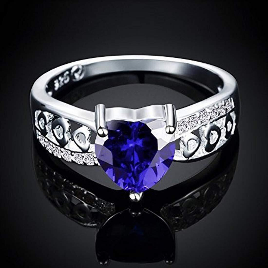 Jewels Galaxy Zircon Leaf Silver Plated Plushy Adjustable Ring for Women/Girls (Style 15) (SMNJG-RNGA-5169)